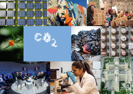 Collage of climate-related images