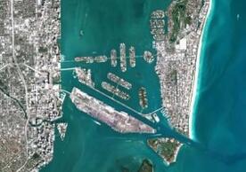 Satellite image of Miami, Florida 
